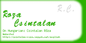 roza csintalan business card